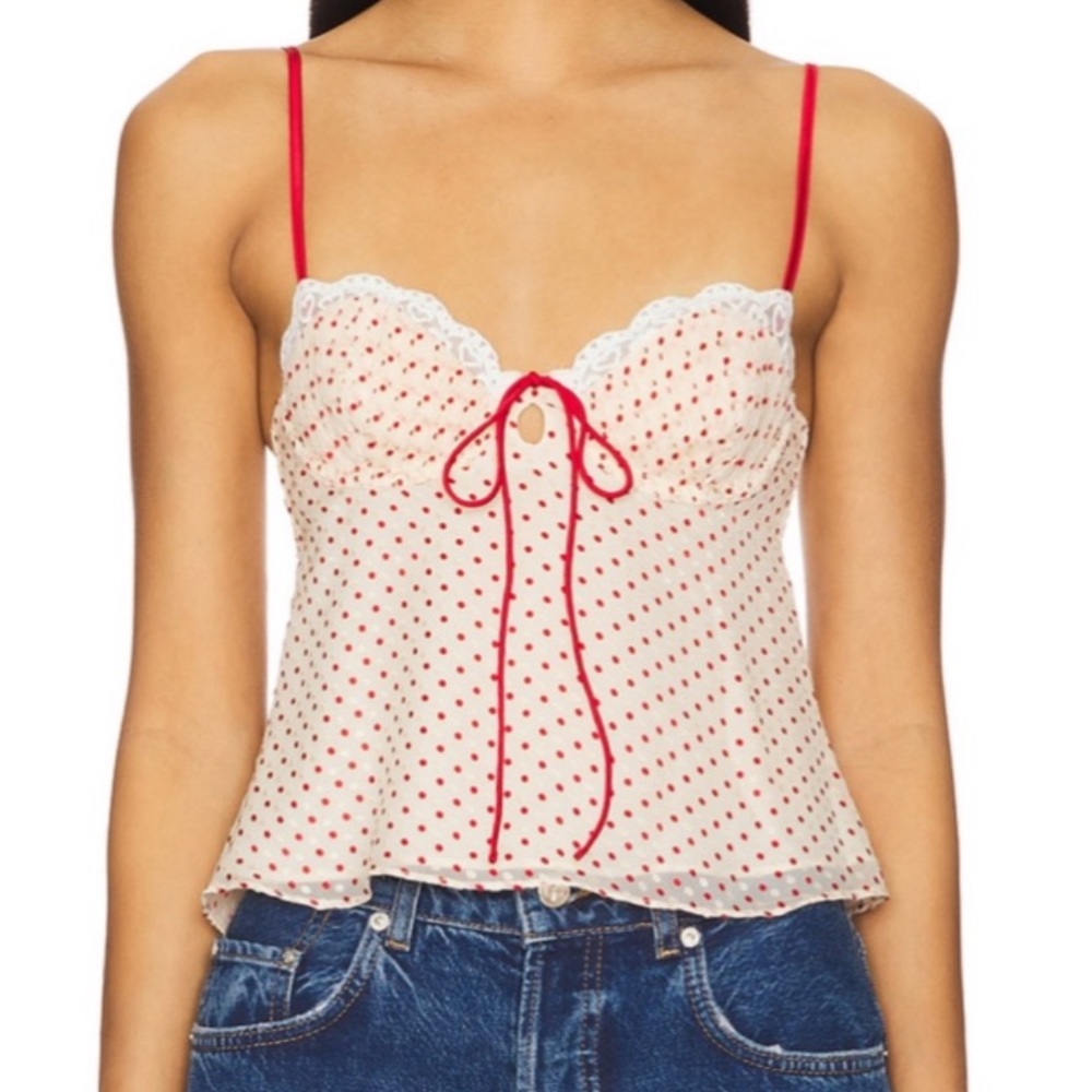Love Dot Camisole Top in Cream
FOR LOVE & LEMONS
Color: Cream
Sold Out
